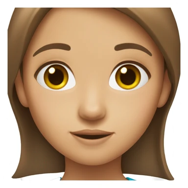 Pretty little girl with long brown hair  sticker