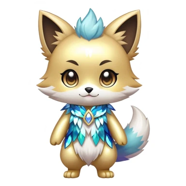  High quality Cute Cool Kawaii edgy Pretty Chibi Fur-Sona Shiny Colorful Sparkly Fakemon Full Body sticker