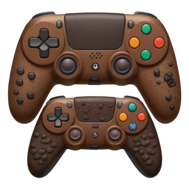 Two poops with glasses and a ps5 controller sticker