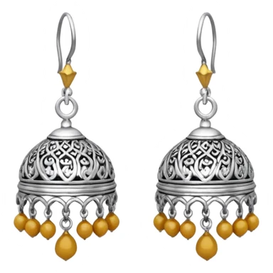 Small Silver jumka earing emoji for copy paste sticker