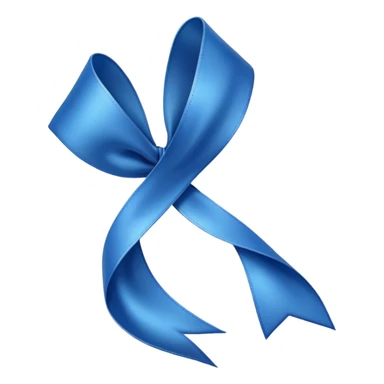 Blue coloured Ribbon Emoji  sticker