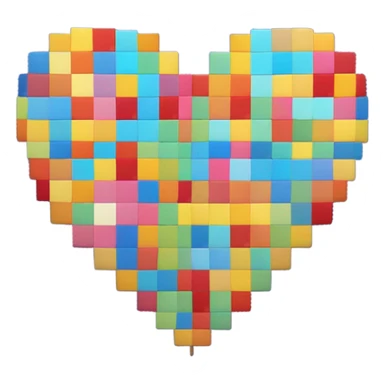 pixel heart sticker