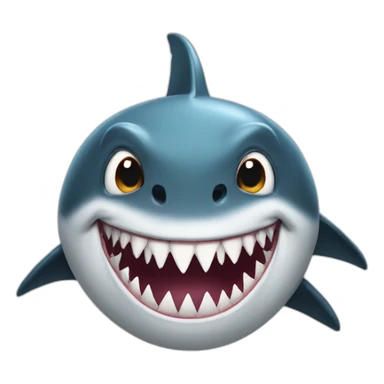 Shark with joker face sticker