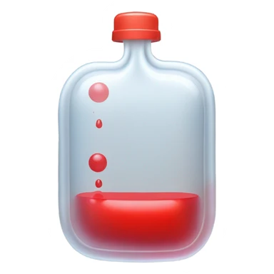 infusion bag with red liquid  sticker