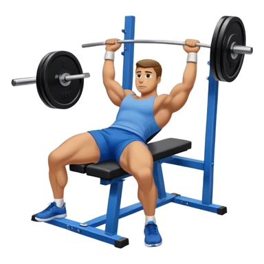 blue shorts close-grip flat-benchpress sticker