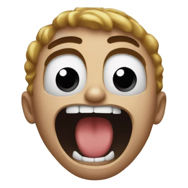 Screaming emoji sticker