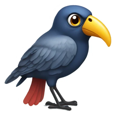 dubious face with bird beak sticker