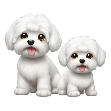 Two bichon maltese  sticker