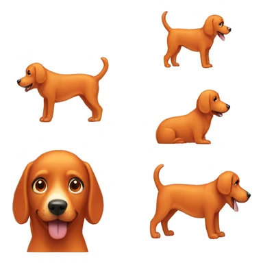 Orange dog  sticker