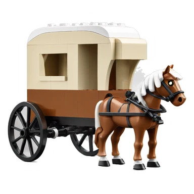 Lego horse drawn caravan  sticker