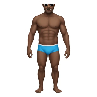man in speedo sticker