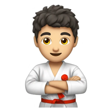 karate winner male sticker