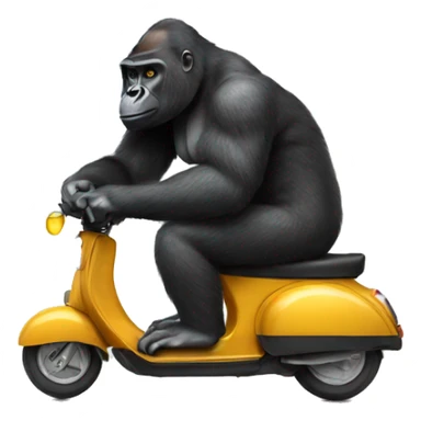 gorilla on a scooter sticker