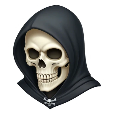 Hooded skull grim reaper sticker