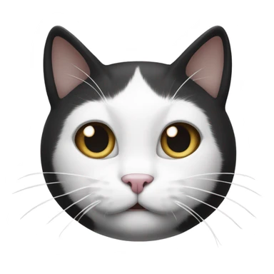 Black n white cat with white arms n legs sticker