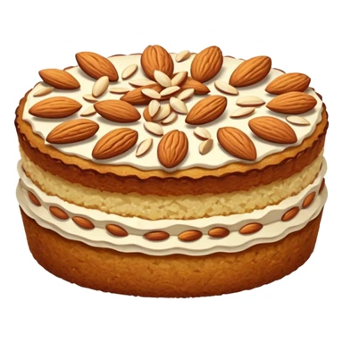 Almond cake with chopped almonds sticker