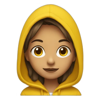 Girl in yellow hoodie sticker