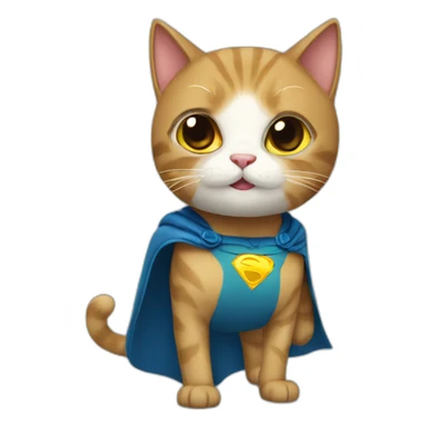 A superhero cat  sticker