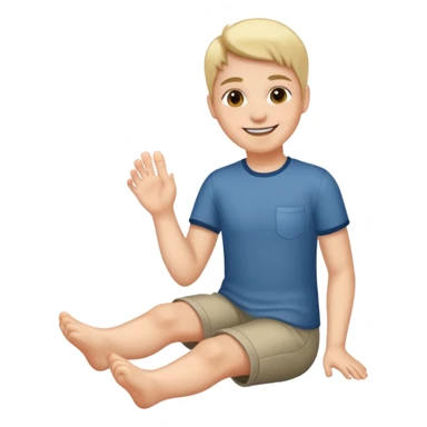 someone who is very happy with foot on the side  sticker