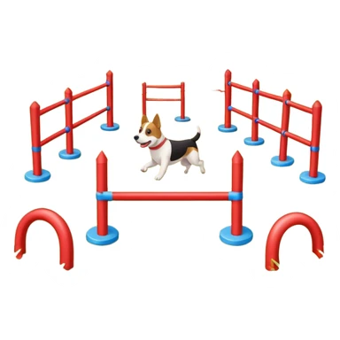 dog agility course sticker
