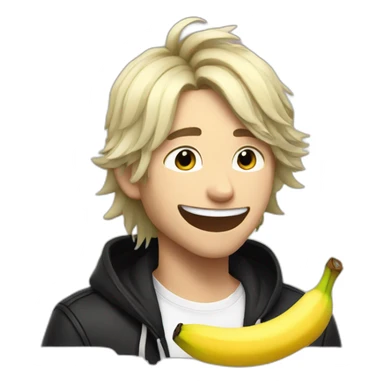 xqc eating banana sticker