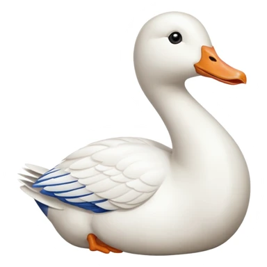 white goose sticker