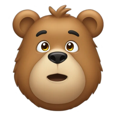 Bear wearing a unitard sticker