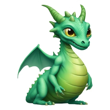 Pregnant dragon alien woman, full body sticker