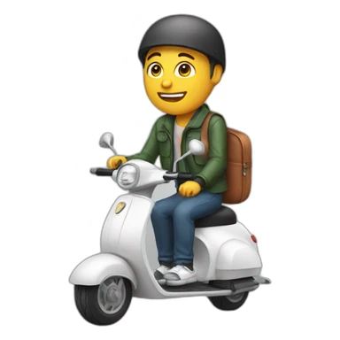 Moi sur un scooter sticker