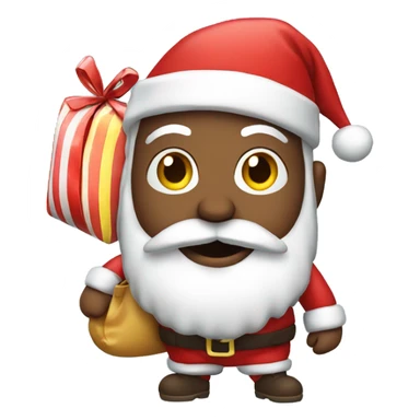 Santa with a bag of candy sticker