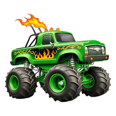 Grave Digger - Monster Jam (Model Year: 2022) (Iconic colour: Green with flames) sticker
