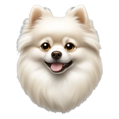 white pomeranian with brown spots sticker