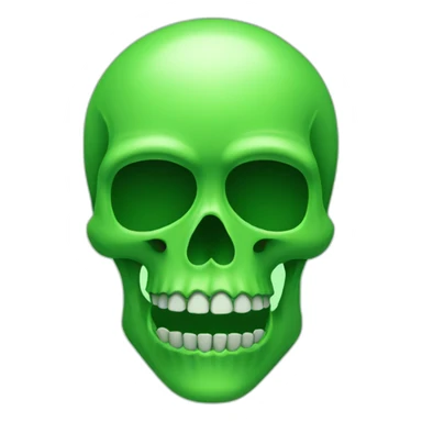 Green skull sticker