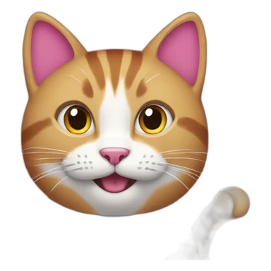 A cat with large pink claws sticker