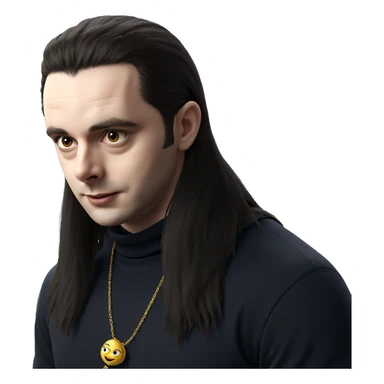 mysterious boy with necklace sticker