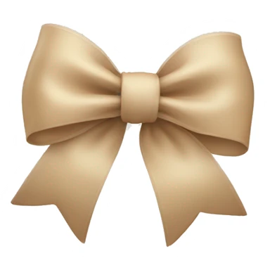 beige bow sticker
