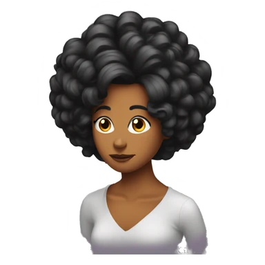 Noir cheveux lisses roux sticker