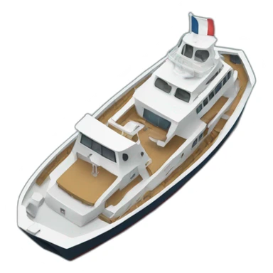 macron sur un bateau sticker