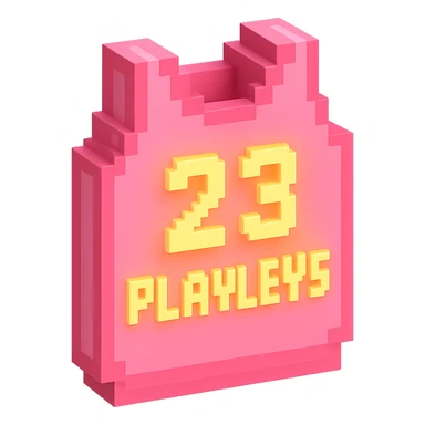 розовая баскетбольная майка со светящейся надписью "23 PLAVLEYS", no background sticker