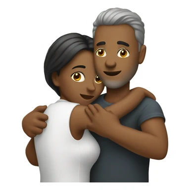 Husband and wife hugging  sticker