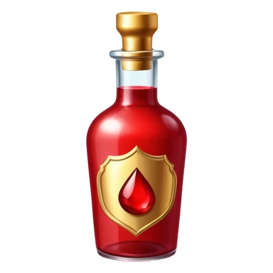 dnd item icon, red health potion bottle. sticker