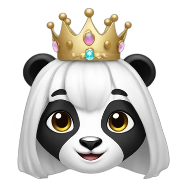 panda dressed as a princess sticker