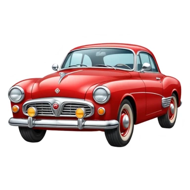 Illustrate a classic vintage car with chrome details & round headlights. sticker