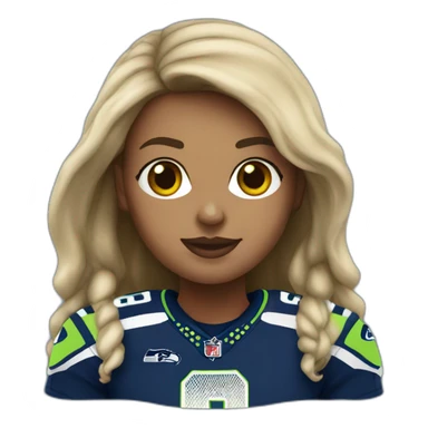 seahawks fan female sticker