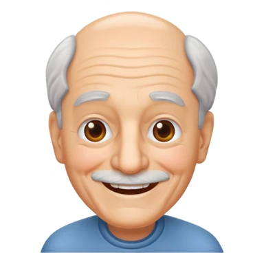 Happy Grandpa face 3d sticker