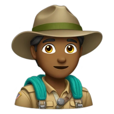Scout avec un bandana sticker