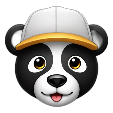 Oso panda con gorra y cabello largo  sticker