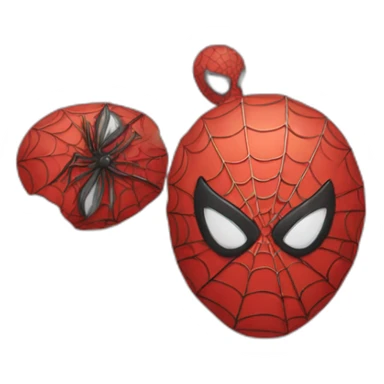 Round Spiderman mask sticker