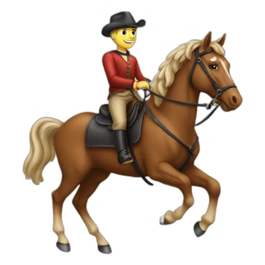 Homme galope sur cheval sticker