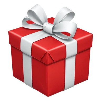 red and white gift sticker